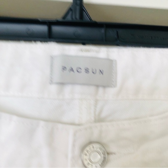 PacSun Distressed Pacific Sun Low Rise White Flare Wide Leg Jeans 27 - Picture 10 of 11